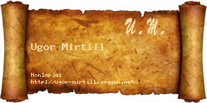 Ugor Mirtill névjegykártya